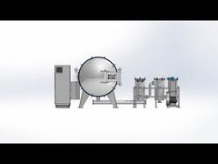 1500c carbonization furnace with slide valve pump with white background