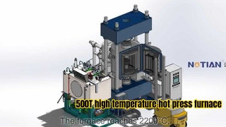 500T high temperature hot press furnace with graphite heating